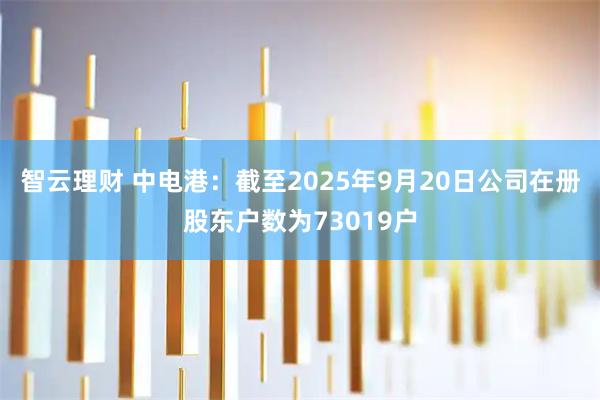 智云理财 中电港：截至2025年9月20日公司在册股东户数为73019户