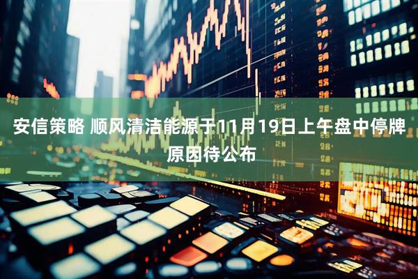 安信策略 顺风清洁能源于11月19日上午盘中停牌 原因待公布